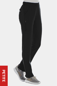 7801 Petite Half Knit Waistband Tapered Pant (Clearance)